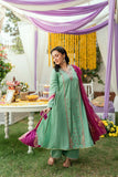 Omal by Komal - Dua - Seagreen Dobby - 3 Piece