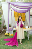 Omal by Komal - Samar - Cream Dobby - 3 Piece