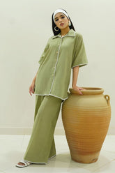 Minutiae - Pistachio Co-Ord - Light Khaddar - Green - 2 Piece