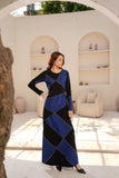 Anayra Amal - Grip Georgette Miraaj Lace Work Suit For Women - Black & Royal Blue - 2 Piece