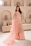 Anayra Amal - Net Panchi Embroidered Suit For Women - Powder Pink - 3 Piece