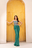 Anayra Amal - Grip Georgette Muse Printed Suit For Women - Aqua Green - 2 Piece