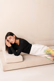 Anayra Amal - Poly Raw Silk Khakaa Printed Trouser For Women - White - 1 Piece