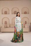 Anayra Amal - Poly Raw Silk Canvas Printed Suit For Women - Green - 3 Piece