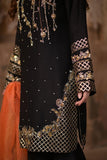 Wabi Sabi By Zehra - Kaif - Black & Orange - Raw Silk - 3 Piece - Studio by TCS