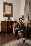 Nilofer Shahid - Dark Onyx - Pure raw- Silk Embroidered Cotton - 3 Piece - Studio by TCS