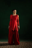 Maria Osama Khan - Rang-e-Jashan - Red - ORGANZA & Grip SILK - 3 Piece