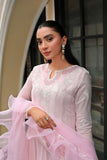 Reema Ahsan - Rea - Cotton Net & Organza - Powder Pink - 3 Piece