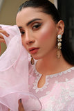 Reema Ahsan - Rea - Cotton Net & Organza - Powder Pink - 3 Piece