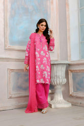 Reema Ahsan - Reha - Lawn - Shoking pink - 3 Piece