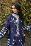 Reema Ahsan - Ria - Khadi Silk - Navy Blue - 3 Piece