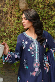 Reema Ahsan - Ria - Khadi Silk - Navy Blue - 3 Piece