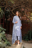 Natasha Kamal - Cornflower Blue Embroidered Shirt and Pants with Mukesh Chiffon Dupatta - 3 Pieces - Studio by TCS