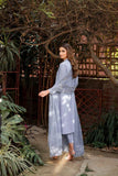 Natasha Kamal - Cornflower Blue Embroidered Shirt and Pants with Mukesh Chiffon Dupatta - 3 Pieces - Studio by TCS