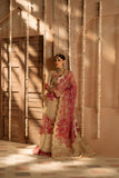 Fozia Khalid - Roka - Organza - Beige skin & magenta - 4 Piece