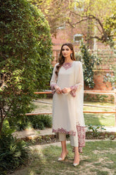Natasha Kamal - Parfait Nude Embroidered Shirt and Pants with Net Dupatta - 3 Pieces - Studio by TCS
