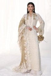 Musferah Saad - Royal Pearl - Pearl Ivory - Chiffon & Tissue - 3 Piece