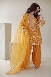 Ombrella - Sunshine - Khaadi Net - Mustard - 3 Piece
