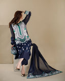 Ombrella - Ethnic - Khaadi Net - Navy Blue - 3 Piece