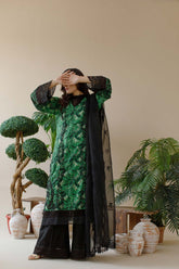 Ombrella - Garden glam - Embroidered - Lawn - 3 Piece