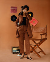 Ombrella - Bronze Boss Brown winter jersey Co-Ord Set For Women - 2 Piece