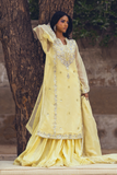 Sanam Chaudhri ALWAAN Yellow 3 Piece