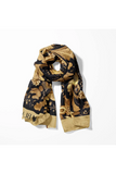 Black Wolf - WILLIAM MORRIS GOLD AND BLACK MEN SCARF - BLACK - SILK - 1 Piece