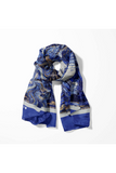 Black Wolf - BLUE EYE EAGLE SILK MEN SCARF - blue - SILK - 1 Piece