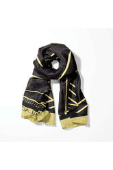 Black Wolf - CHIC GOLDEN MEN SCARF - BLACK - SILK - 1 Piece