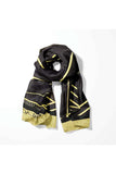 Black Wolf - CHIC GOLDEN MEN SCARF - BLACK - SILK - 1 Piece