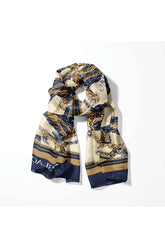 Black Wolf - NEW BELT CHAIN MEN SCARF - OFF WHITE - SILK - 1 Piece