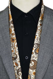 Black Wolf - A DITSY PAISLEY MEN SCARF - OFF WHITE - SILK - 1 Piece