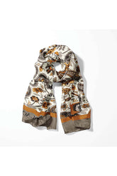 Black Wolf - A DITSY PAISLEY MEN SCARF - OFF WHITE - SILK - 1 Piece