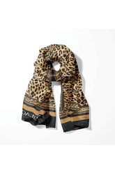 Black Wolf - WILD ANIMAL MEN SCARF - BLACK - SILK - 1 Piece