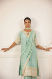 Shehrnaz - Nysa - SHK-1492 - Mint Green - Korean Silk - Kurta Set 3 Pcs - 3 Piece