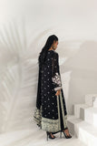 Shehrnaz - Midnight Black Silver Embroidered Chiffon Suit - Black - 3 Piece