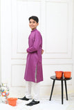 Mom4Little - Purple and White Kurta Pajama