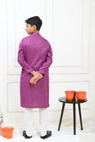 Mom4Little - Purple and White Kurta Pajama