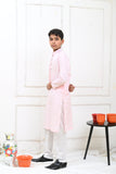 Mom4Little - Pastel Pink Kurta and White Pajama