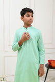 Mom4Little - Sea Green and white kurta pajama