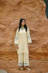 Gul E Noor - Zora - Apple White - Bamberg Cotton - 2 Piece