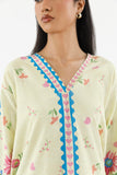 Sana Safinaz Stitched Printed Dobby Suit Lime 2 Piece