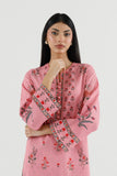 Sana Safinaz Stitched Printed Dobby Suit Pink 2 Piece