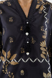 Sana Safinaz Stitched Printed Lawn Suit Black 2 Piece