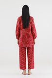 Sana Safinaz Stitched Printed Lawn Suit Red 2 Piece