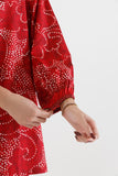 Sana Safinaz Stitched Printed Lawn Suit Red 2 Piece