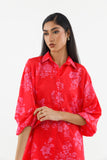 Sana Safinaz Stitched Printed Dobby Suit Magenta 2 Piece
