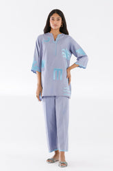 Sana Safinaz - Embroidered Dobby Suit For Women - 2 Piece