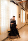 Zahra Ahmed - ST-120 - Black - Indian Raw Silk - 3 Piece