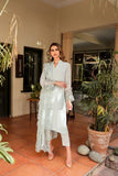 Natasha Kamal - Powder Blue Georgette Chiffon Shirt and Viscose Silk Pants with Mukesh Chiffon Dupatta - 3 Pieces - Studio by TCS